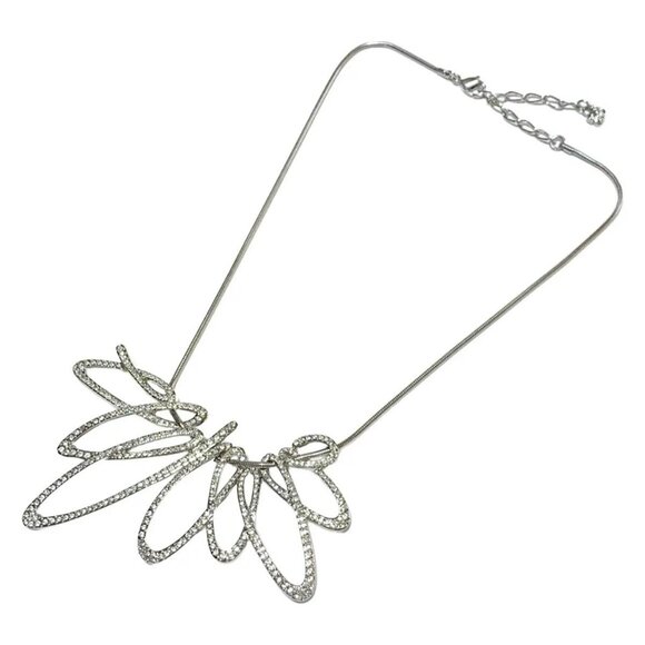 Auth SWAROVSKI - Silver Clear Hardware Swarovski Crystal Necklace - Picture 2 of 4